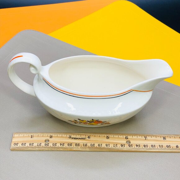 Vintage 40s SWINNERTONS Staffordshire England Majestic Vellum Gravy Boat - Picture 11 of 13